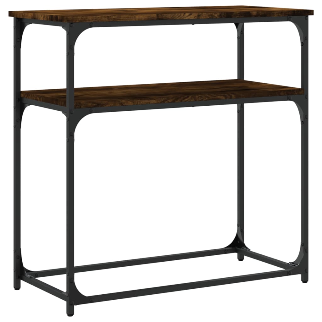 Tavolino Consolle Rovere Fumo 75x35,5x75cm in Legno Multistrato - homemem39