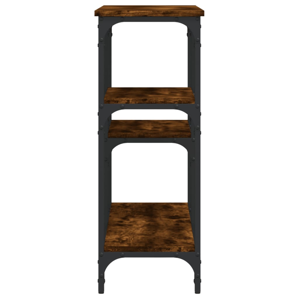 Tavolo Consolle Rovere Fumo 102x29x75 cm in Legno Multistrato - homemem39