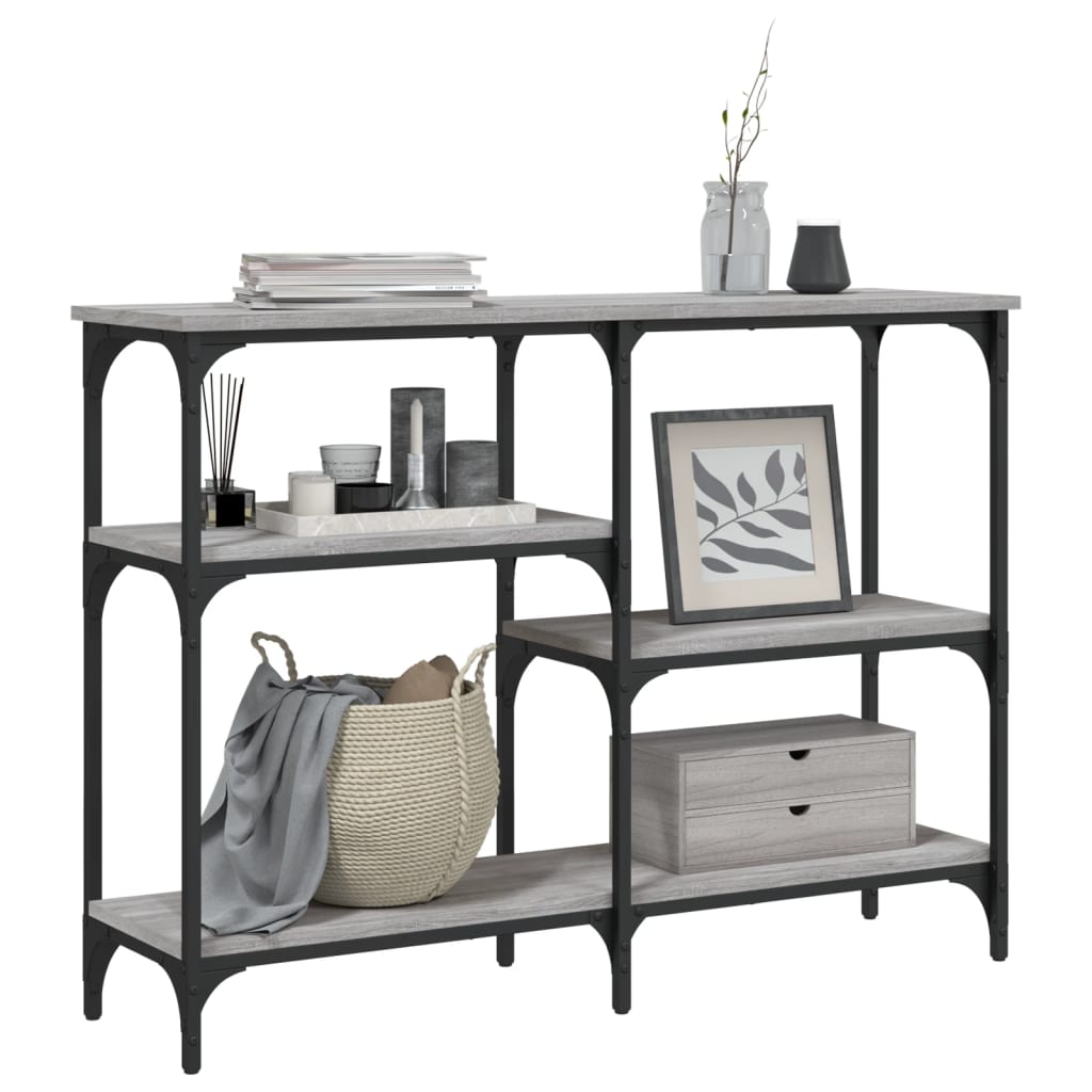 Tavolo Consolle Grigio Sonoma 102x29x75 cm in Legno Multistrato - homemem39
