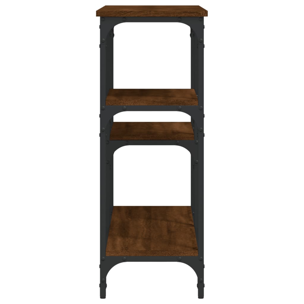 Tavolino Consolle Rovere Marrone 102x29x75 cm Legno Multistrato - homemem39