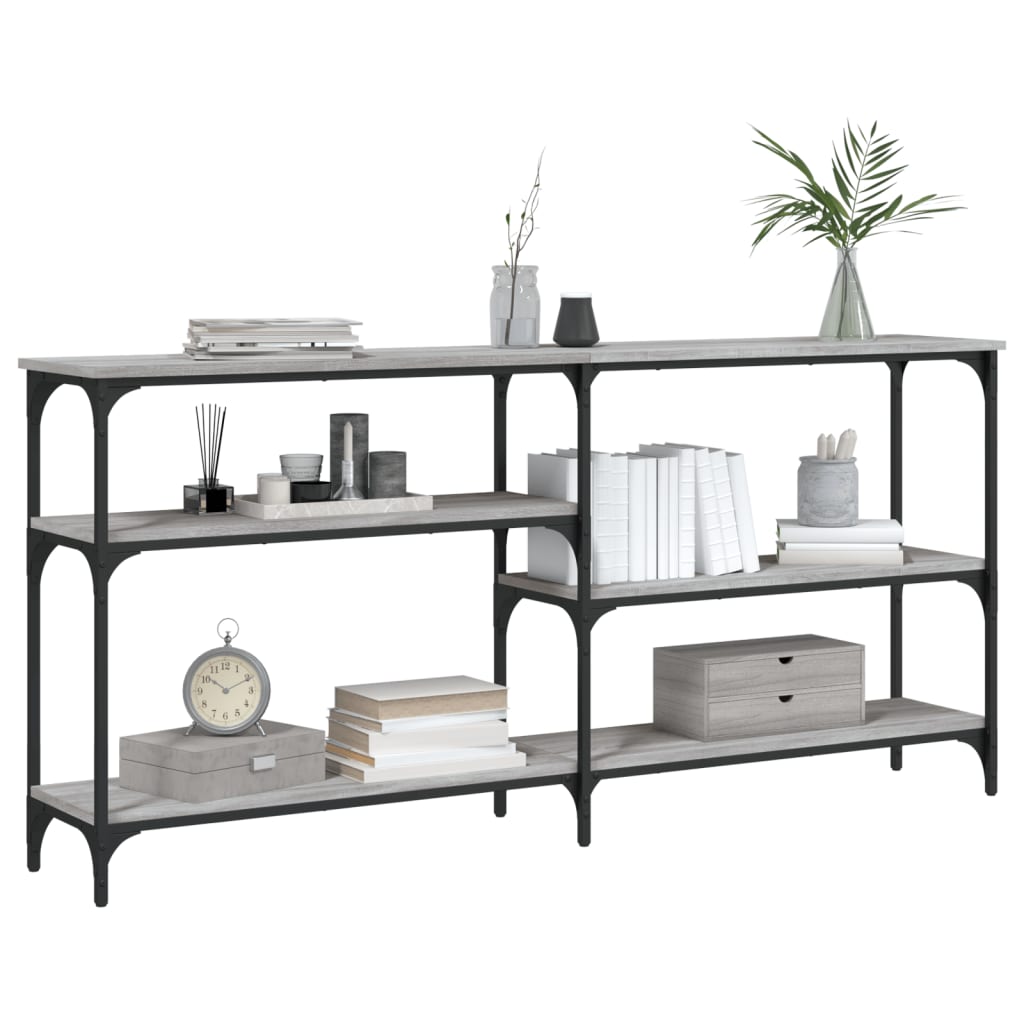 Tavolo Consolle Grigio Sonoma 160x29x75 cm in Legno Multistrato - homemem39