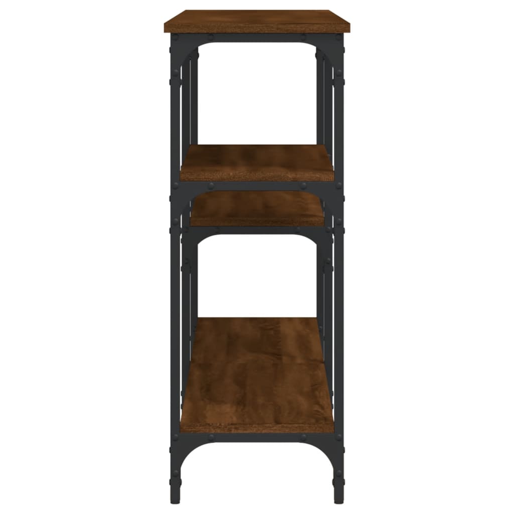 Tavolino Consolle Rovere Marrone 160x29x75 cm Legno Multistrato - homemem39