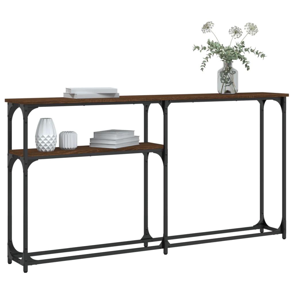 Tavolo Consolle Rovere Marrone 145x22,5x75 cm Legno Multistrato - homemem39