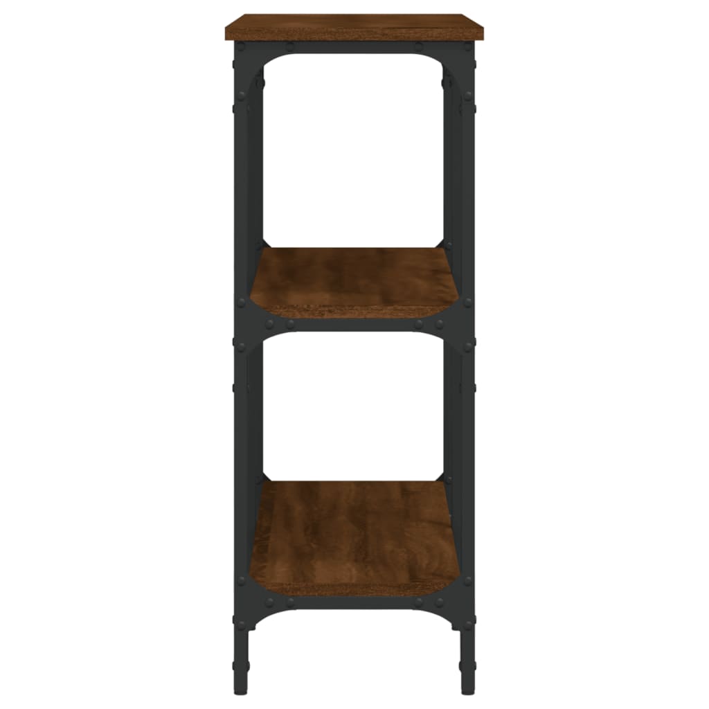 Tavolino Consolle Rovere Marrone 100x29x75 cm Legno Multistrato - homemem39