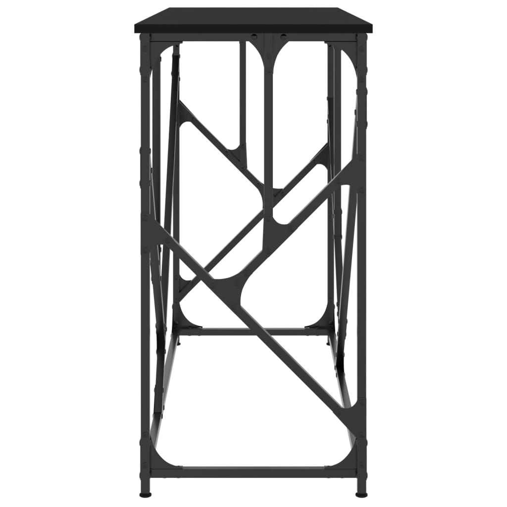 Tavolino Consolle Nero 100x40x80 cm in Legno Multistrato - homemem39