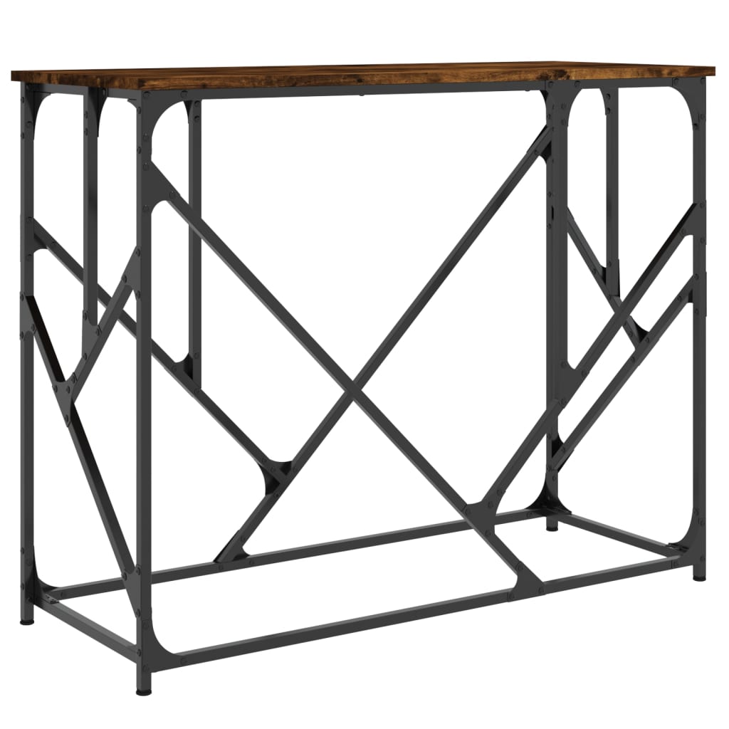 Tavolo Consolle Rovere Fumo 100x40x80 cm in Legno Multistrato - homemem39