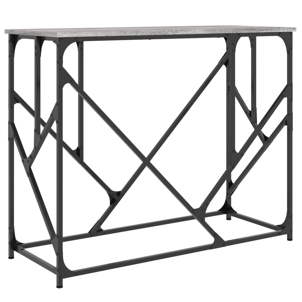 Tavolo Consolle Grigio Sonoma 100x40x80 cm in Legno Multistrato - homemem39