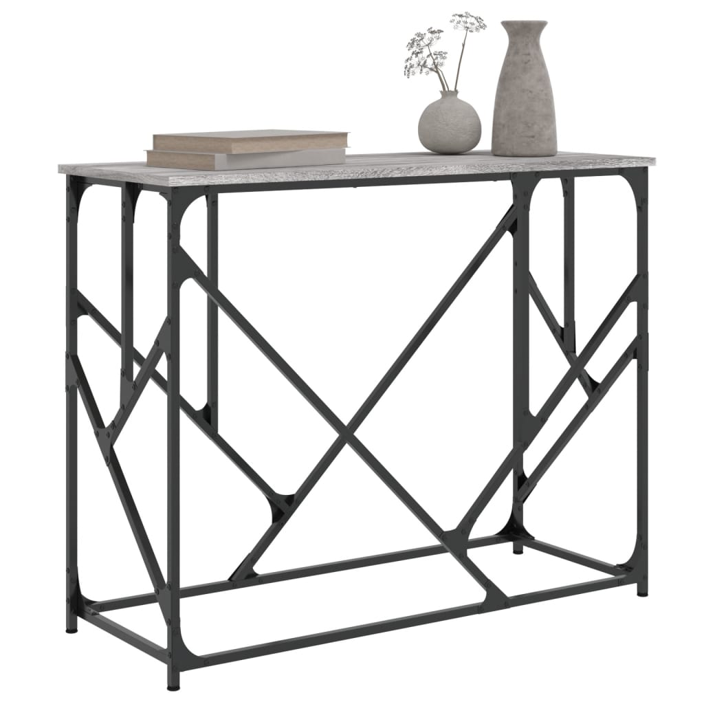 Tavolo Consolle Grigio Sonoma 100x40x80 cm in Legno Multistrato - homemem39
