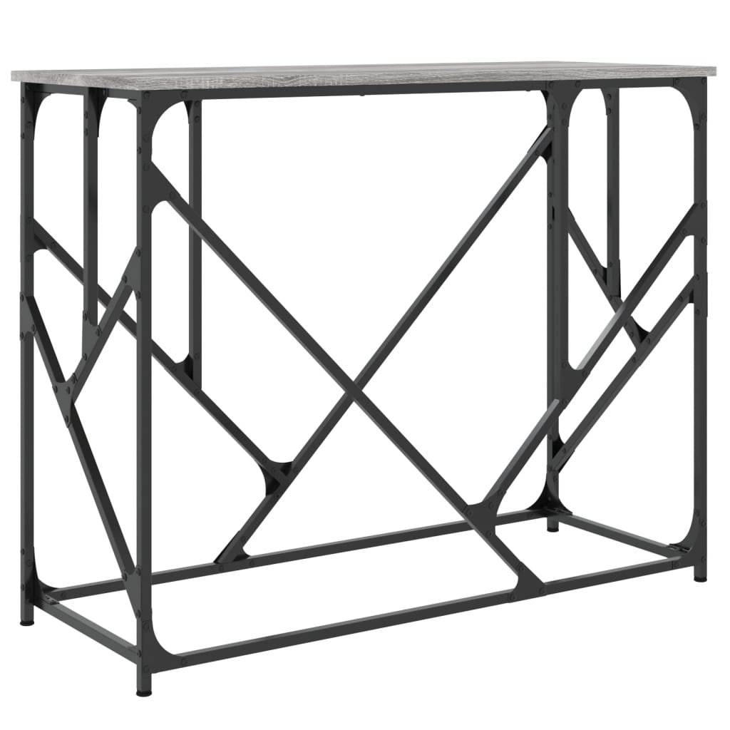 Tavolo Consolle Grigio Sonoma 100x40x80 cm in Legno Multistrato - homemem39