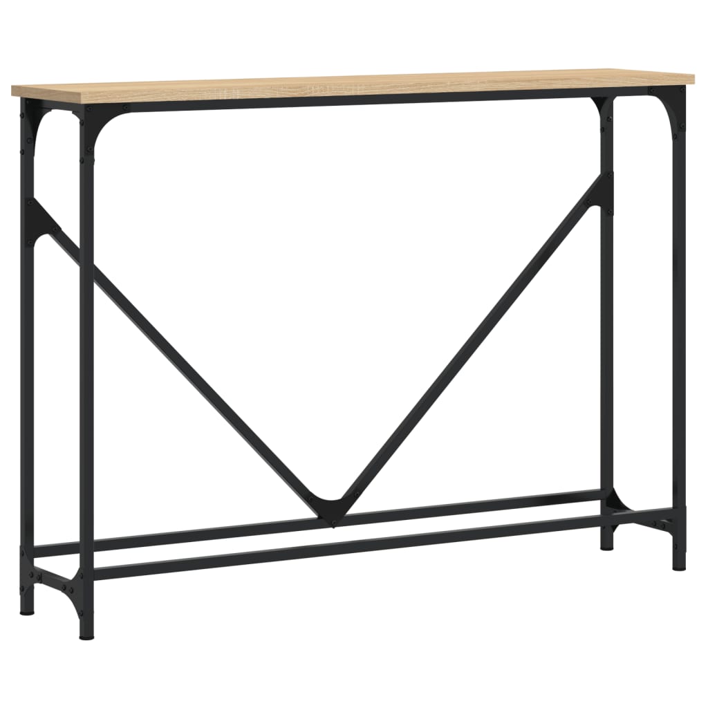Tavolino Consolle Rovere Sonoma 102x22,5x75cm Legno Multistrato - homemem39