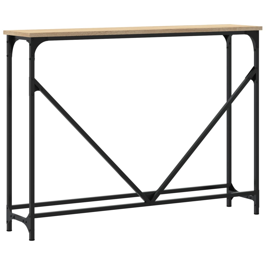 Tavolino Consolle Rovere Sonoma 102x22,5x75cm Legno Multistrato - homemem39