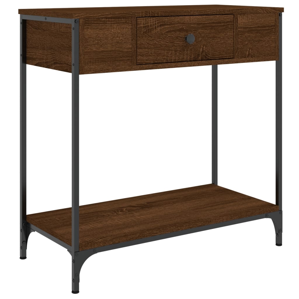Tavolino Consolle Rovere Marrone 75x34,5x75cm Legno Multistrato - homemem39