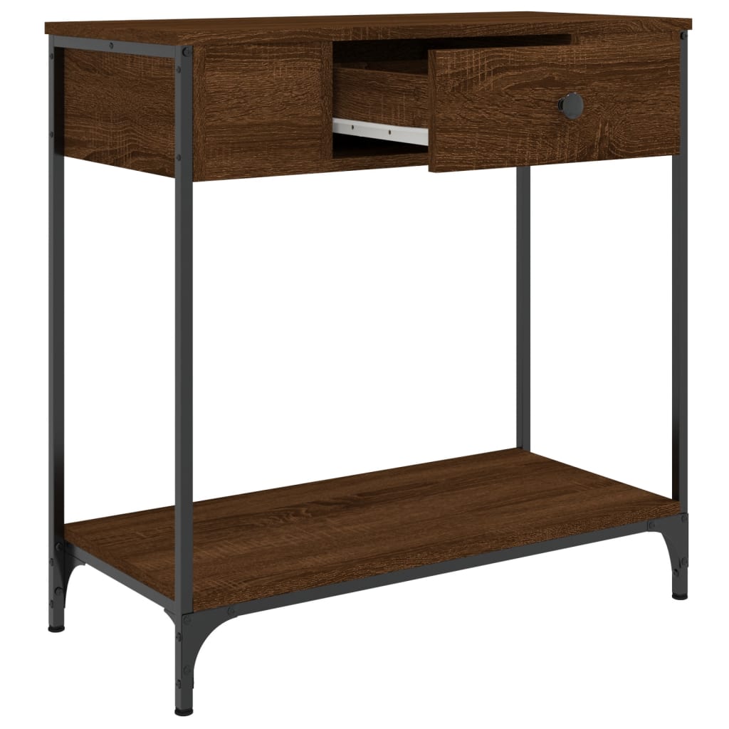 Tavolino Consolle Rovere Marrone 75x34,5x75cm Legno Multistrato - homemem39