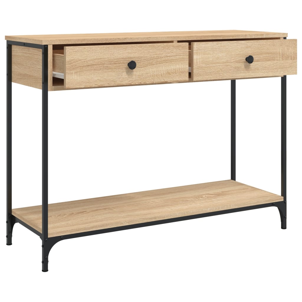 Tavolino Consolle Rovere Sonoma 100x34,5x75cm Legno Multistrato - homemem39
