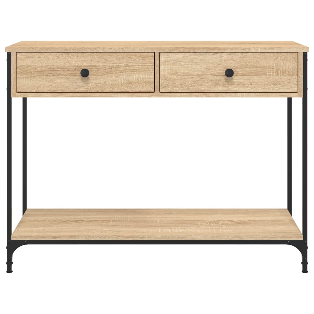 Tavolino Consolle Rovere Sonoma 100x34,5x75cm Legno Multistrato - homemem39