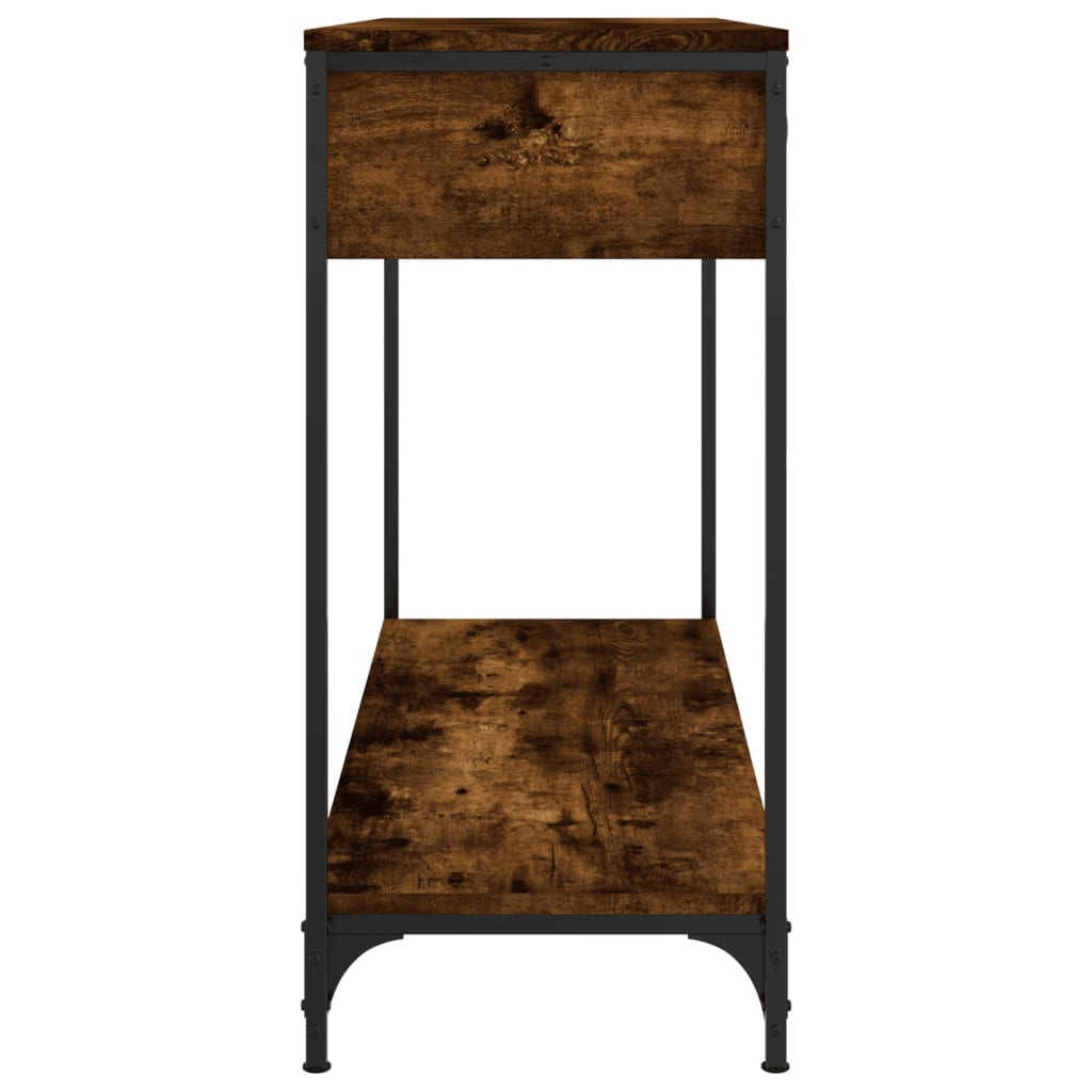 Tavolino Consolle Rovere Fumo 100x34,5x75cm Legno Multistrato - homemem39