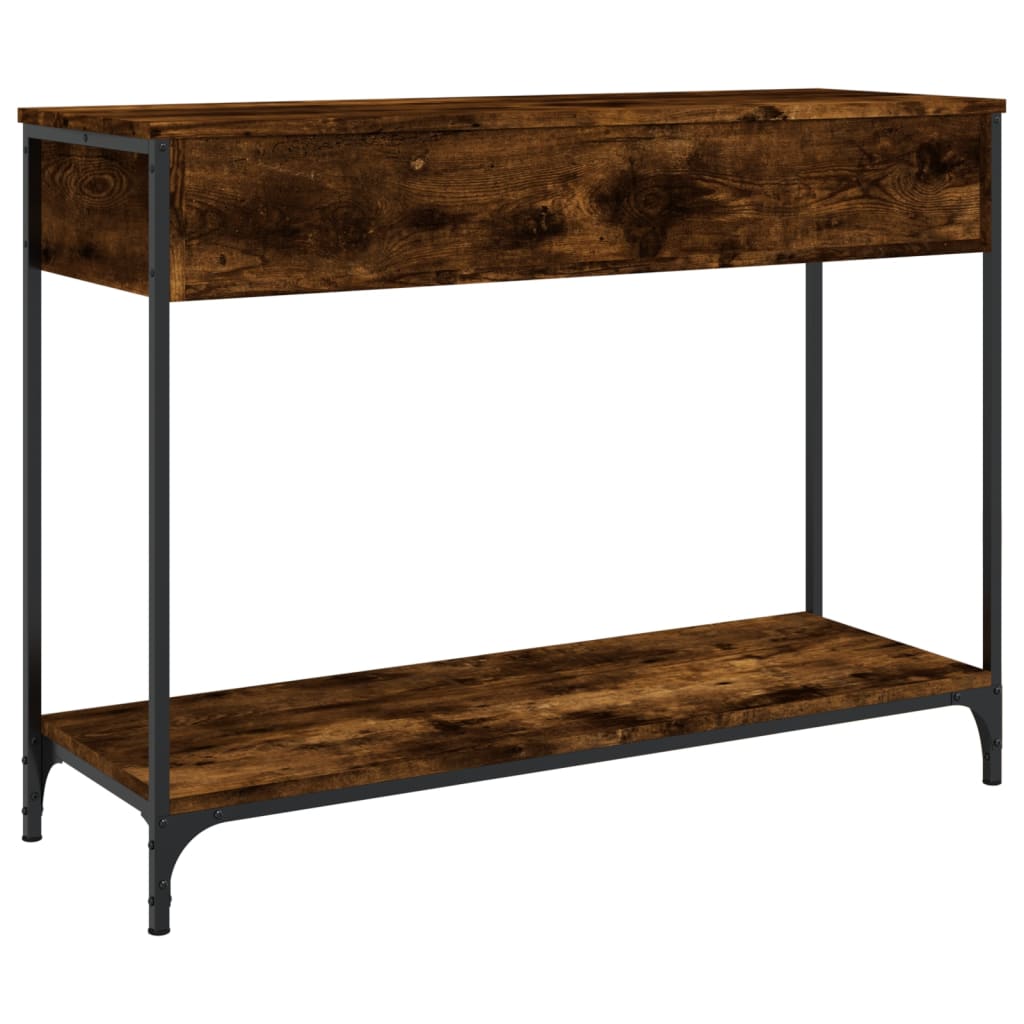 Tavolino Consolle Rovere Fumo 100x34,5x75cm Legno Multistrato - homemem39