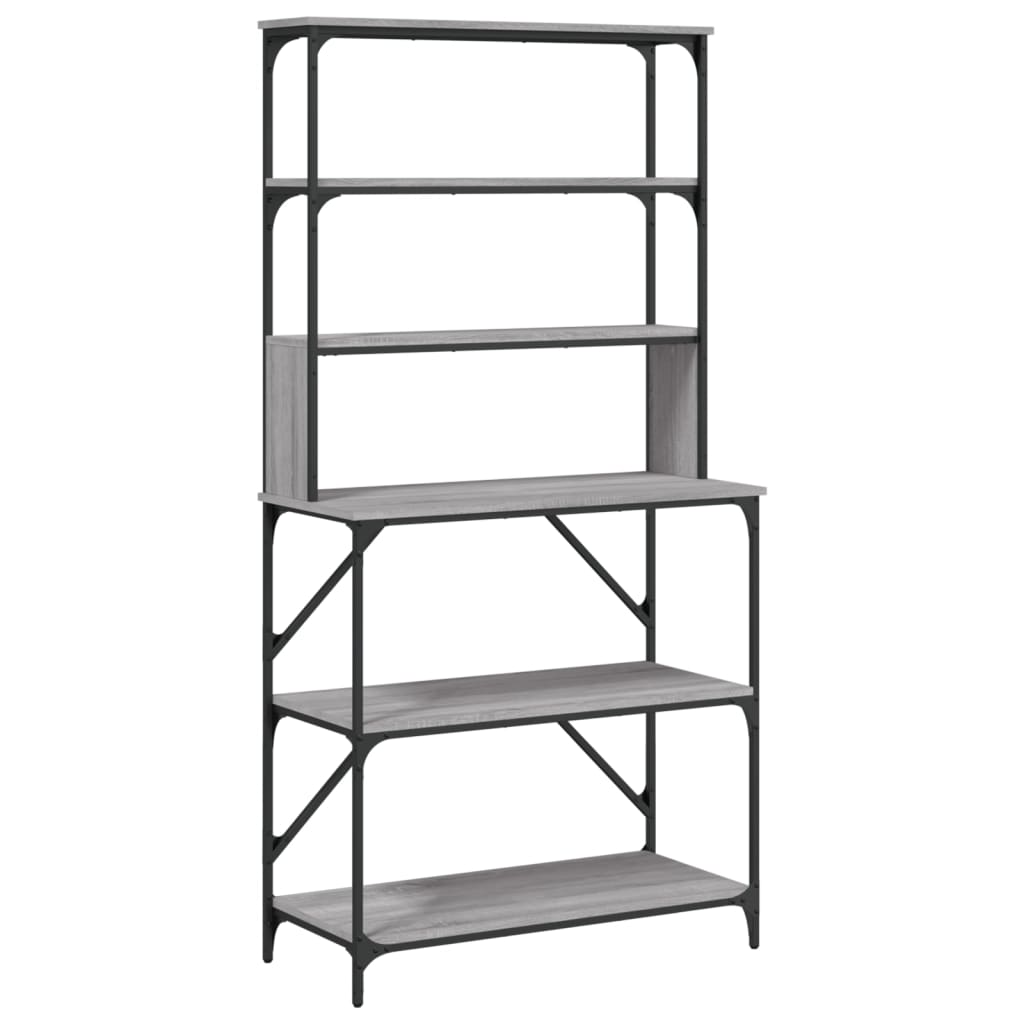 Scaffale Cucina 6 Ripiani Grigio Sonoma 90x40x180cm Multistrato - homemem39