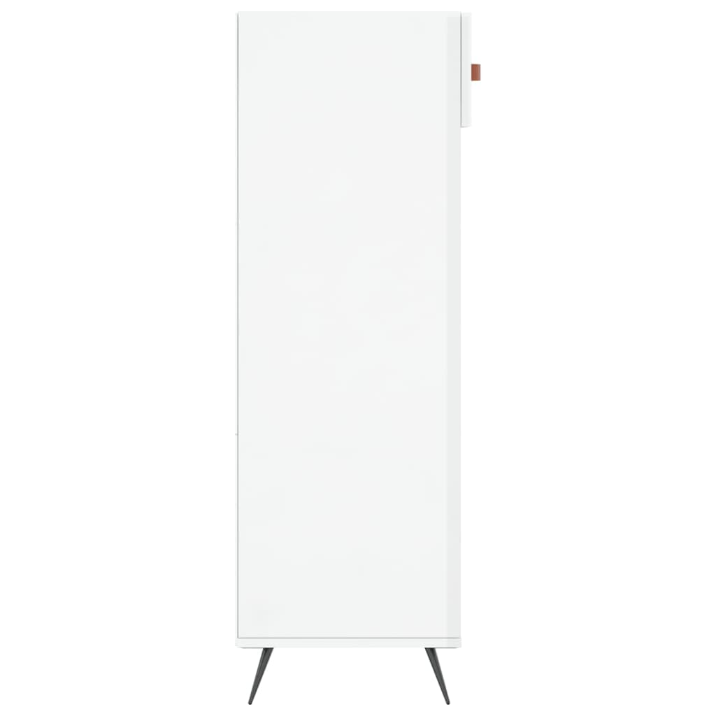 Scarpiera Bianco Lucido 60x35x105 cm in Legno Multistrato - homemem39