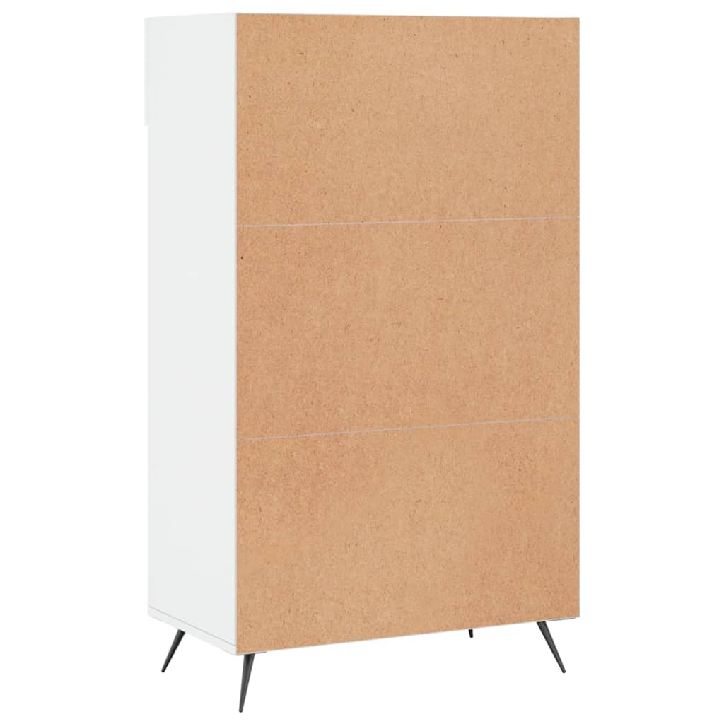 Scarpiera Bianco Lucido 60x35x105 cm in Legno Multistrato - homemem39