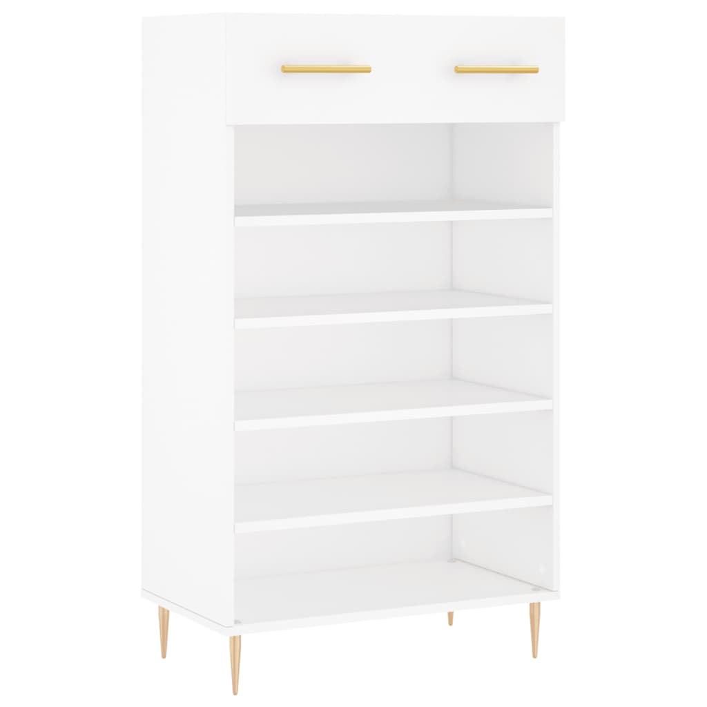 Scarpiera Bianca 60x35x105 cm in Legno Multistrato - homemem39