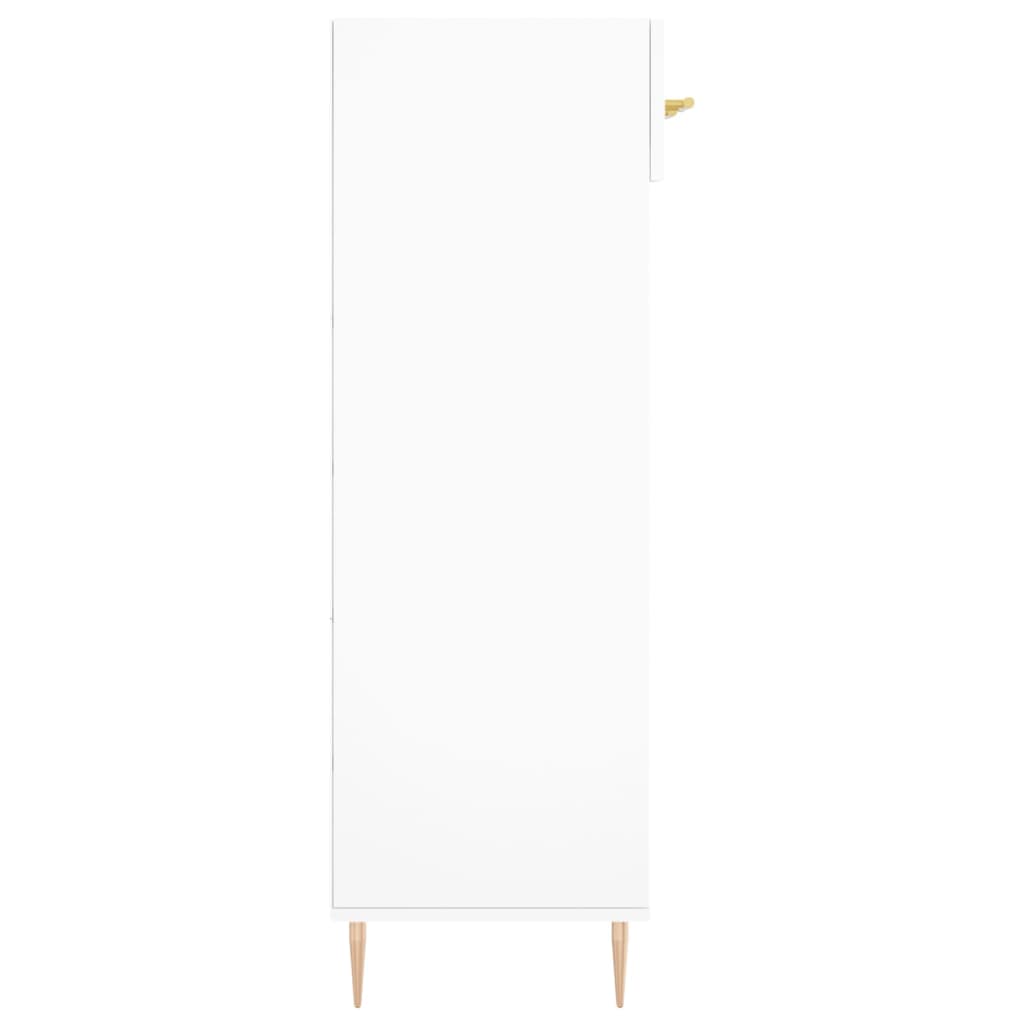 Scarpiera Bianca 60x35x105 cm in Legno Multistrato - homemem39