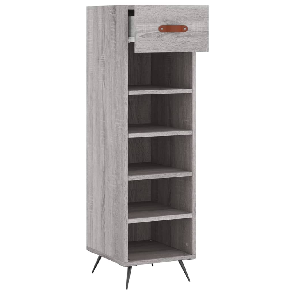 Scarpiera Grigio Sonoma 30x35x105 cm in Legno Multistrato - homemem39
