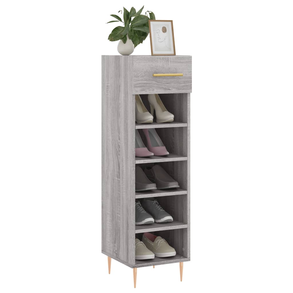 Scarpiera Grigio Sonoma 30x35x105 cm in Legno Multistrato - homemem39