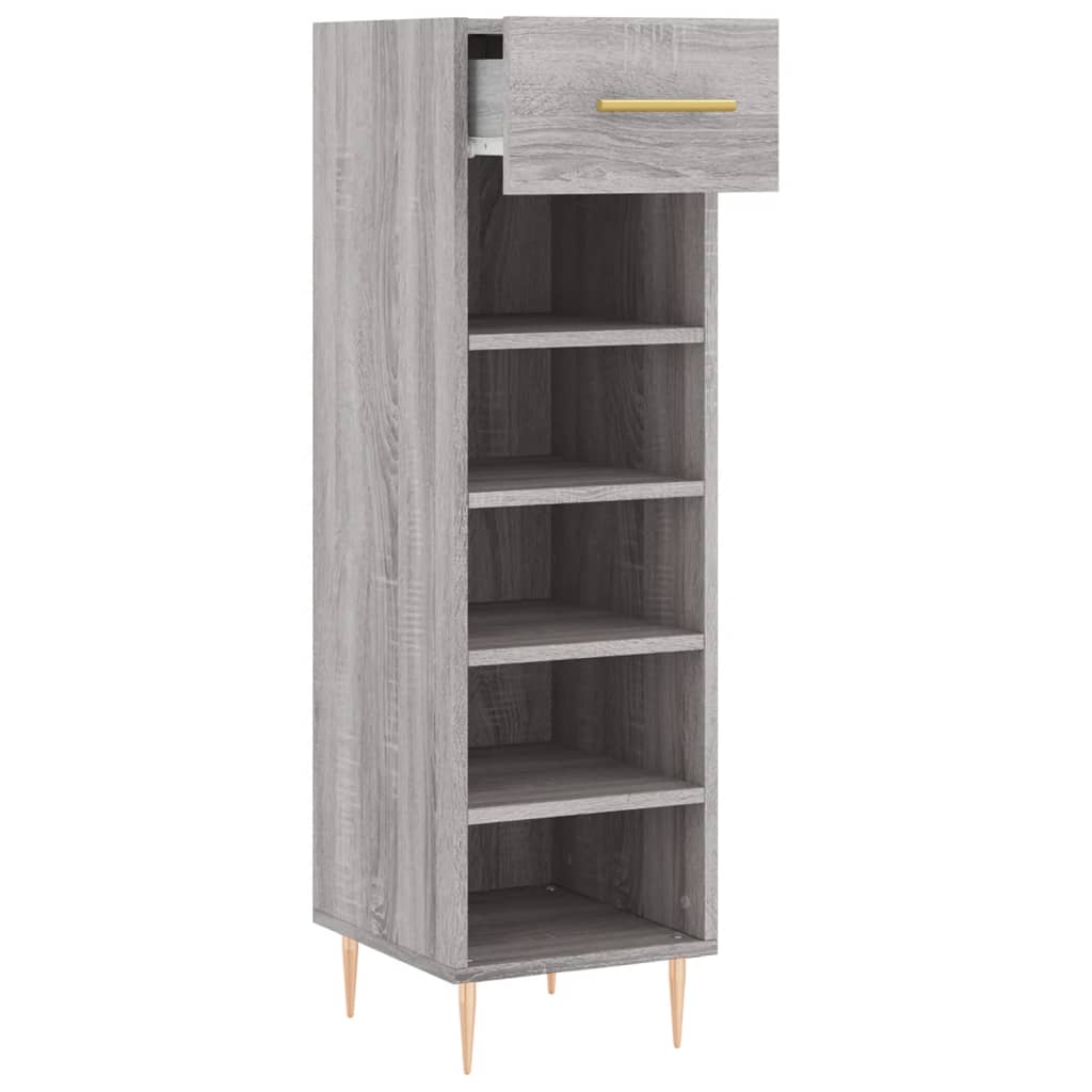 Scarpiera Grigio Sonoma 30x35x105 cm in Legno Multistrato - homemem39