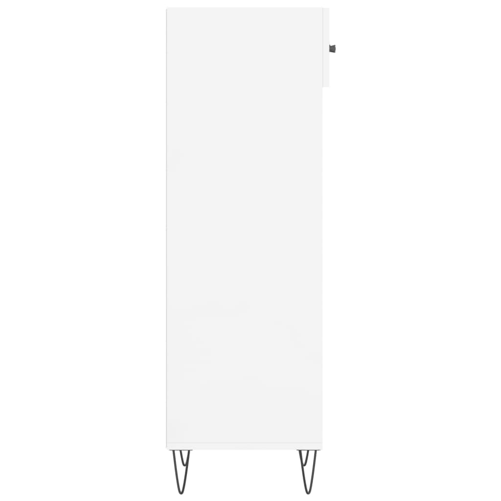 Scarpiera Bianco Lucido 30x35x105 cm in Legno Multistrato - homemem39