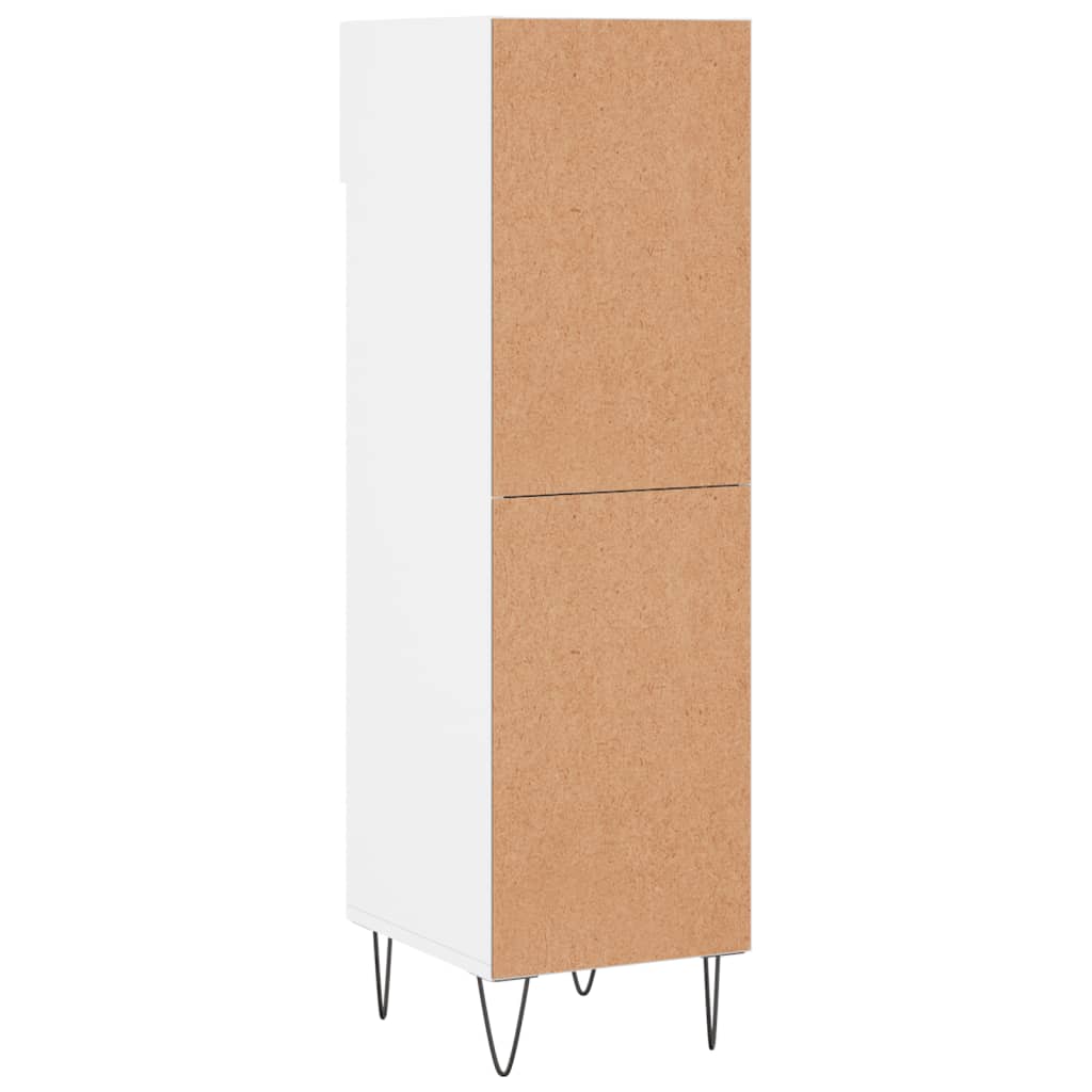 Scarpiera Bianco Lucido 30x35x105 cm in Legno Multistrato - homemem39
