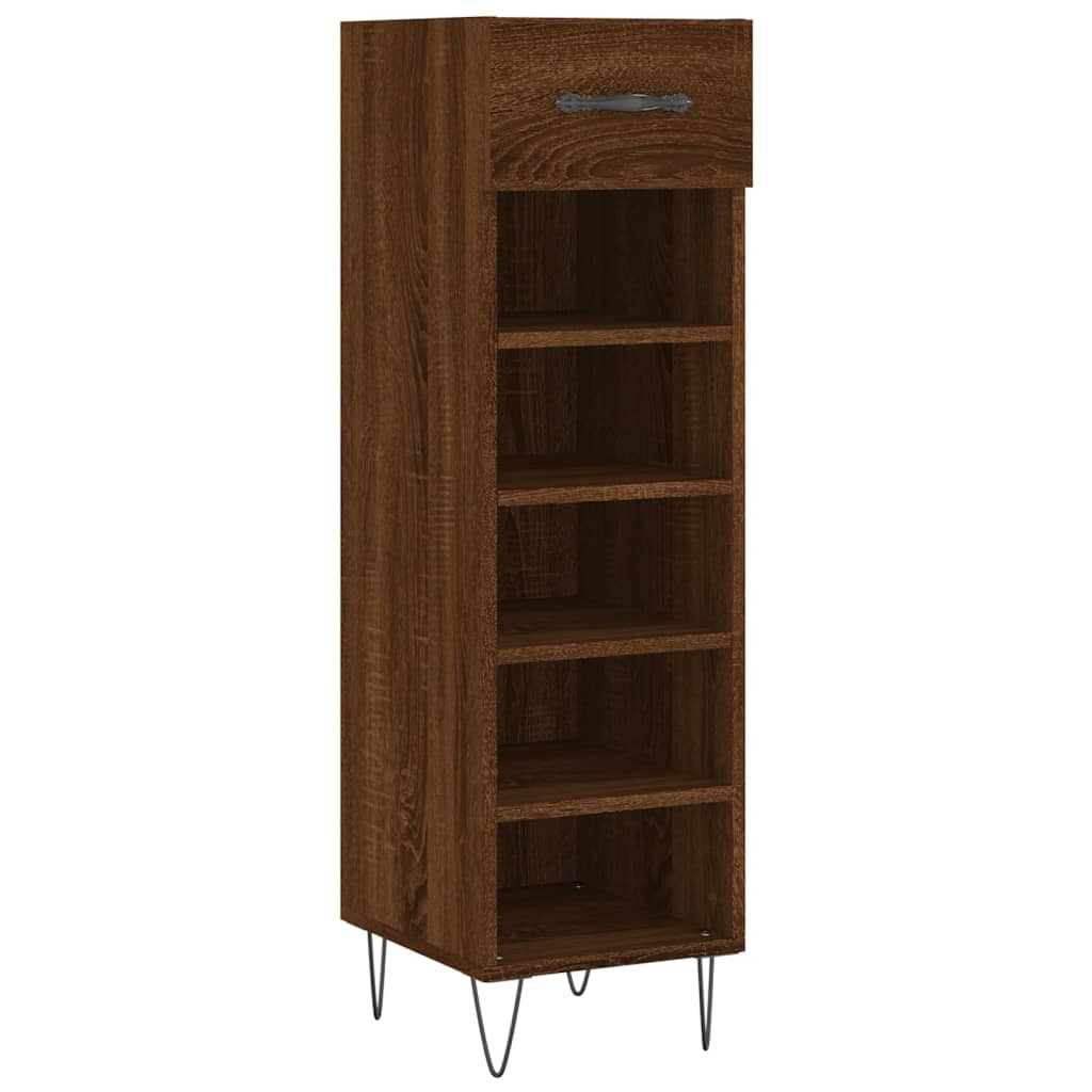 Scarpiera Rovere Marrone 30x35x105 cm in Legno Multistrato - homemem39