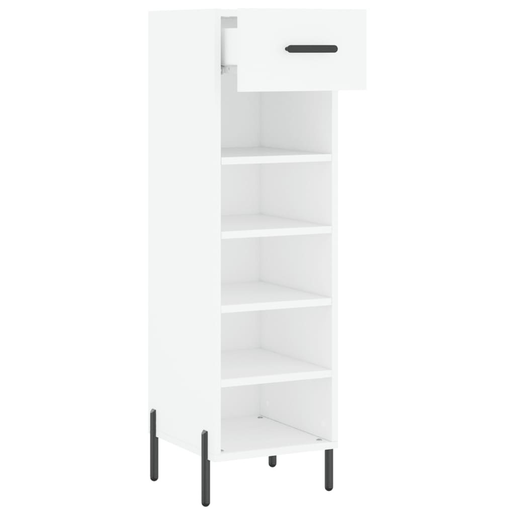 Scarpiera Bianca 30x35x105 cm in Legno Multistrato - homemem39
