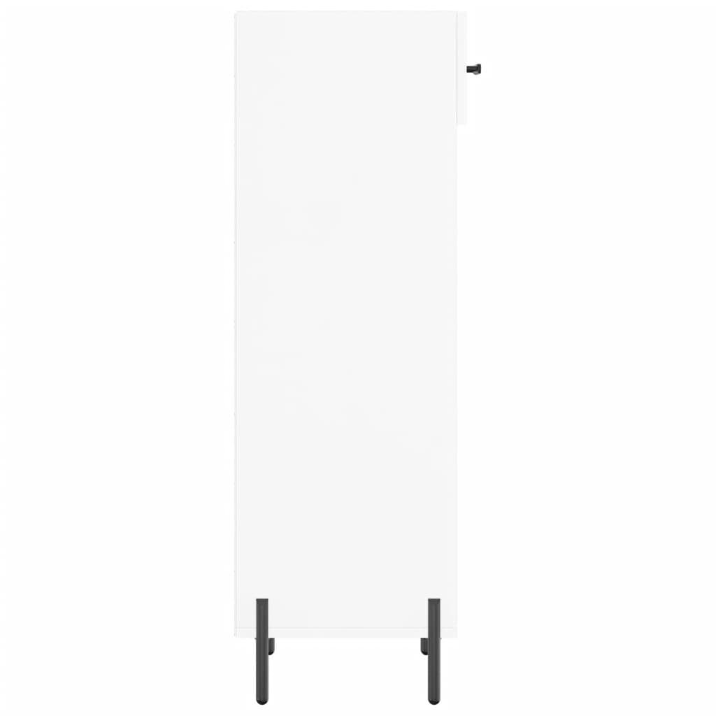 Scarpiera Bianco Lucido 30x35x105 cm in Legno Multistrato - homemem39