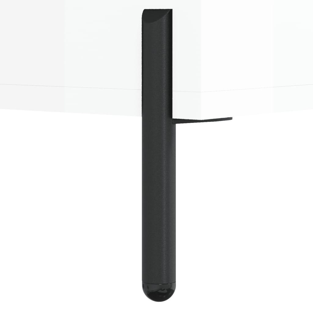 Scarpiera Bianco Lucido 30x35x105 cm in Legno Multistrato - homemem39