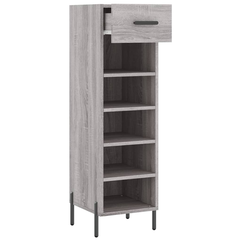 Scarpiera Grigio Sonoma 30x35x105 cm in Legno Multistrato - homemem39