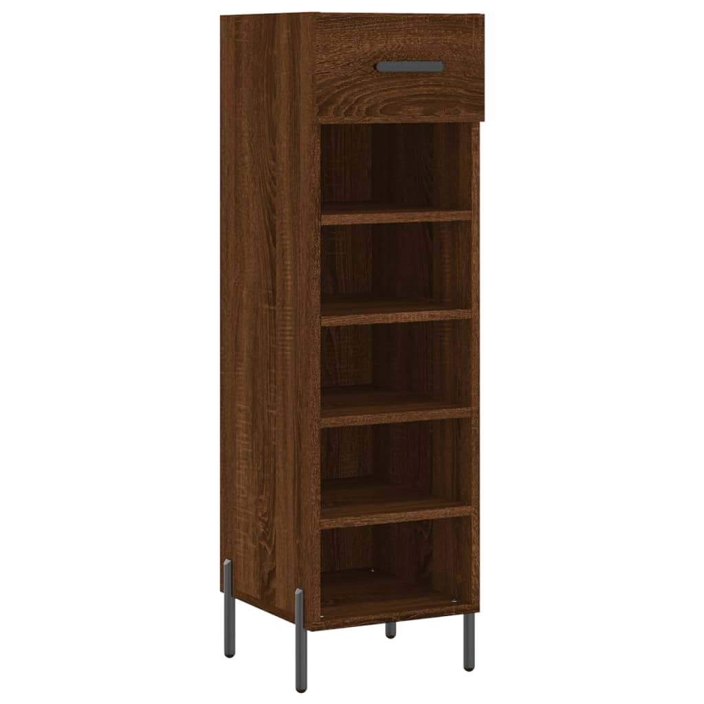 Scarpiera Rovere Marrone 30x35x105 cm in Legno Multistrato - homemem39
