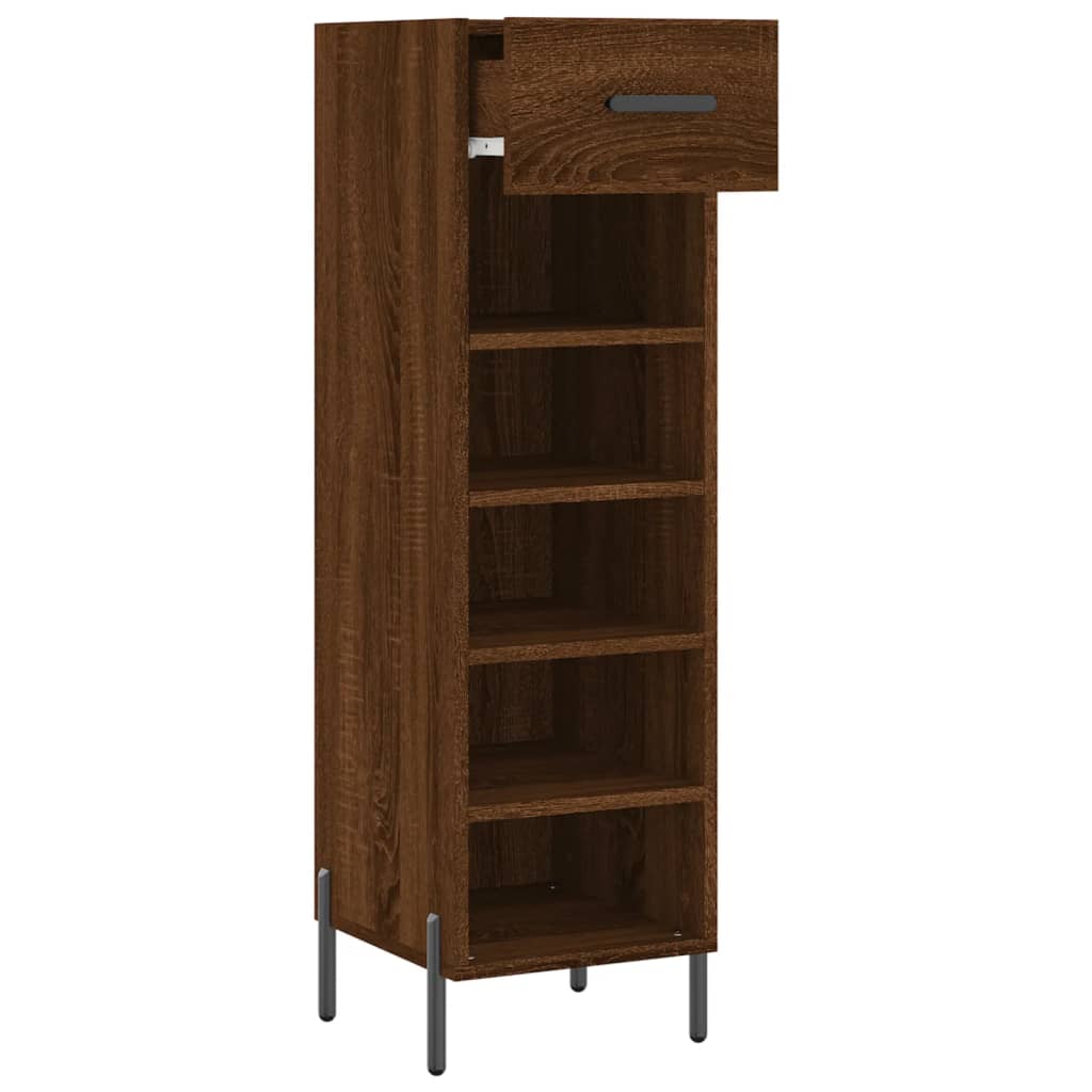 Scarpiera Rovere Marrone 30x35x105 cm in Legno Multistrato - homemem39