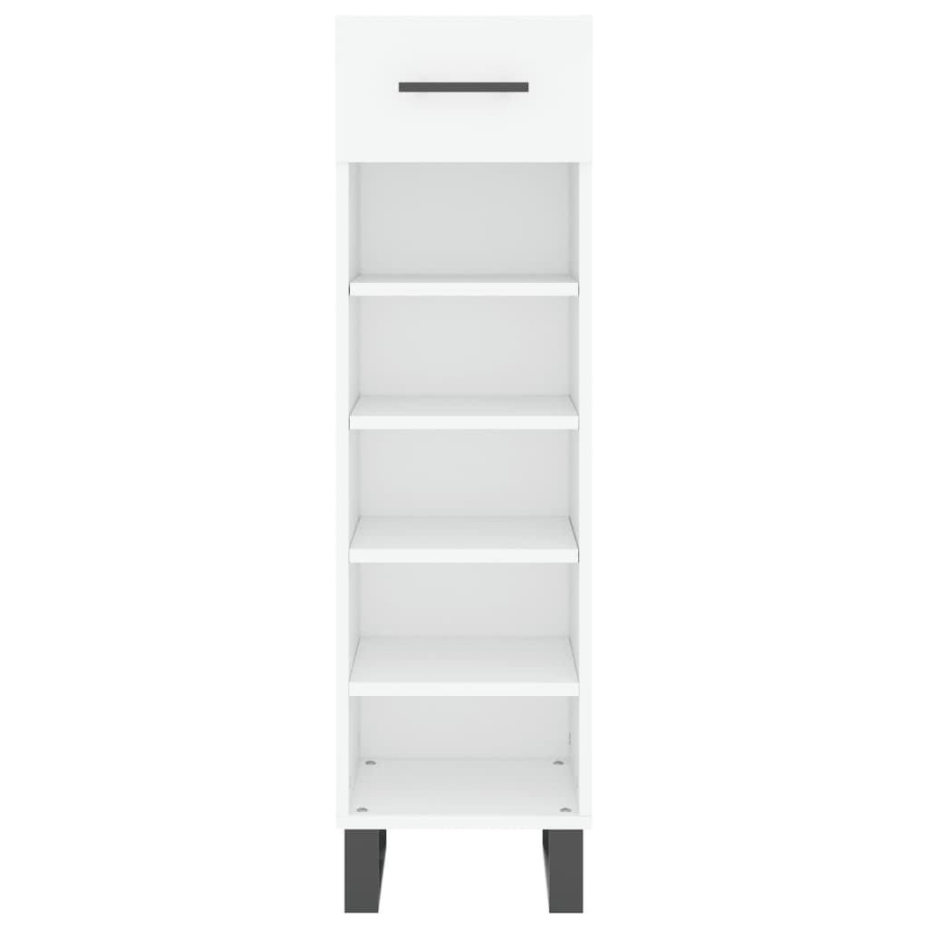 Scarpiera Bianca 30x35x105 cm in Legno Multistrato - homemem39