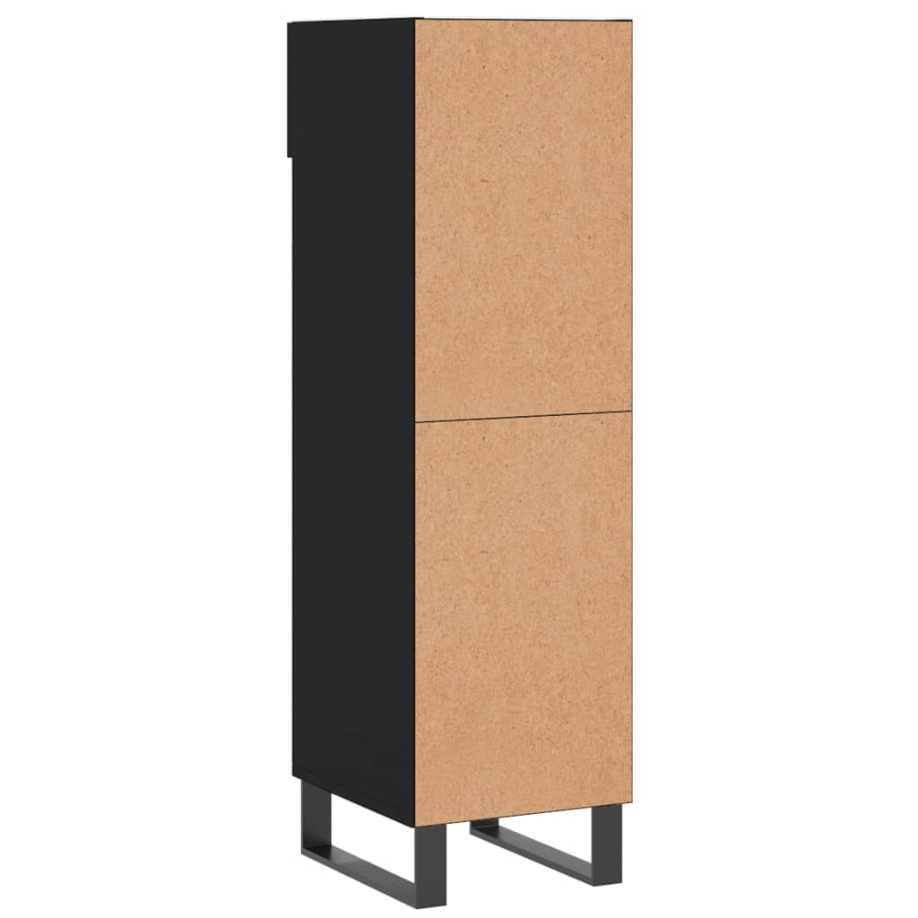 Scarpiera Nera 30x35x105 cm in Legno Multistrato - homemem39