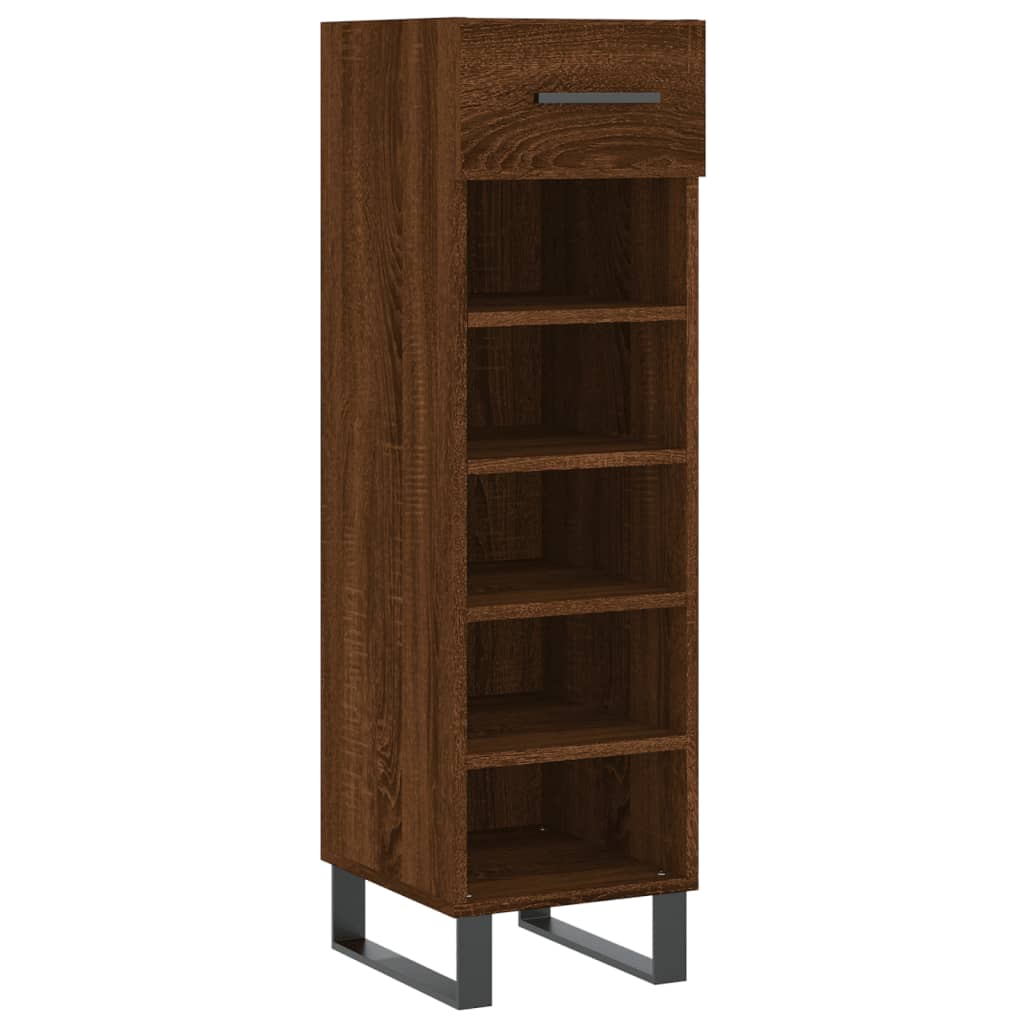 Scarpiera Rovere Marrone 30x35x105 cm in Legno Multistrato - homemem39