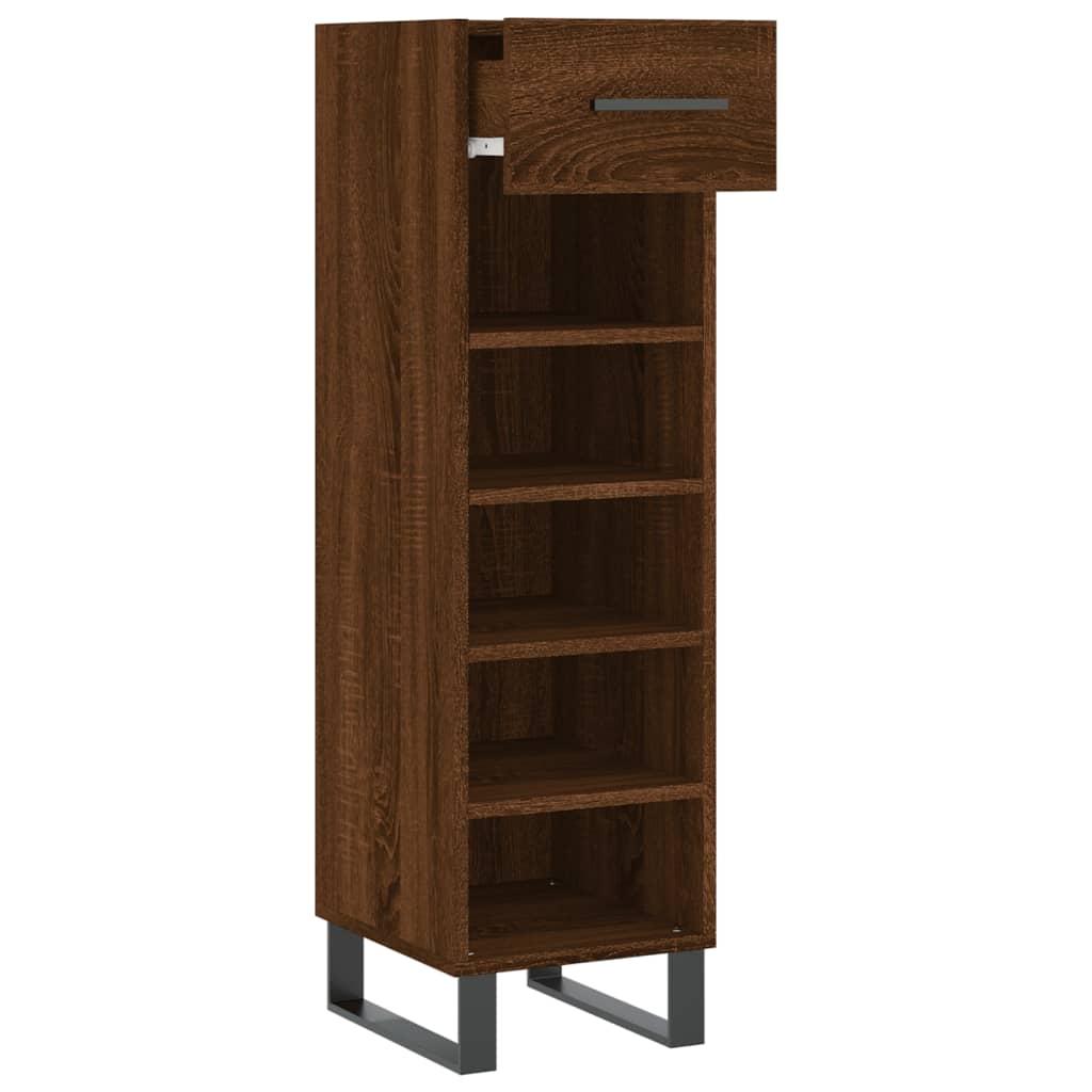 Scarpiera Rovere Marrone 30x35x105 cm in Legno Multistrato - homemem39
