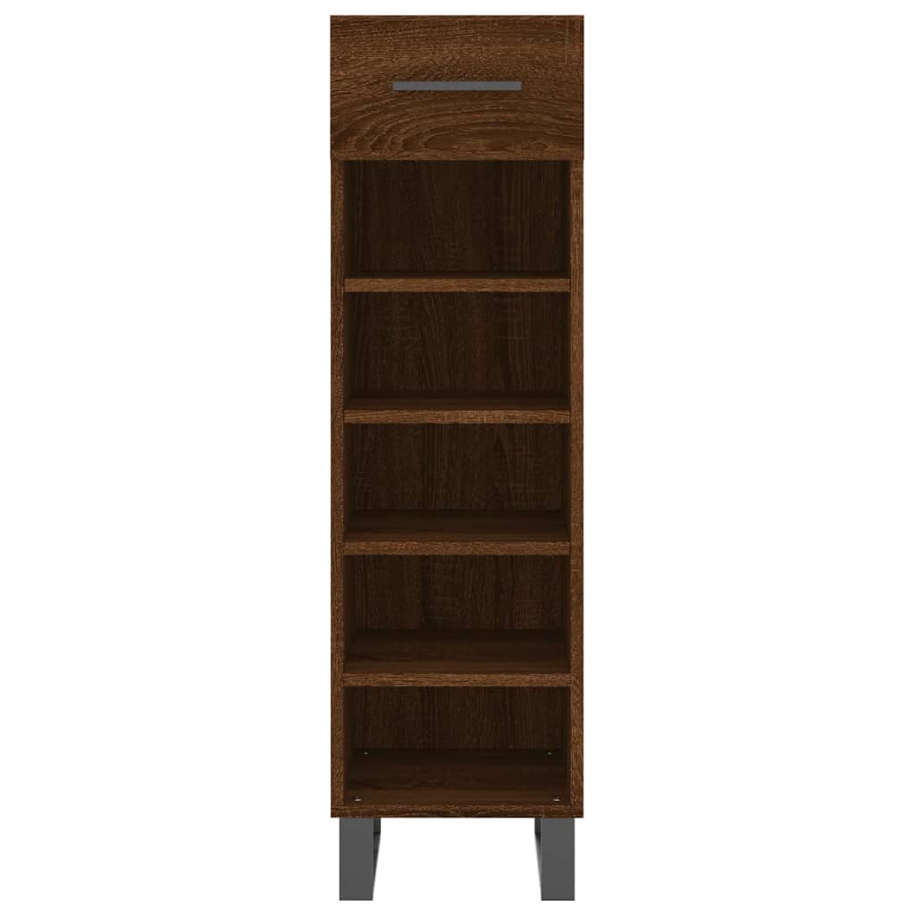 Scarpiera Rovere Marrone 30x35x105 cm in Legno Multistrato - homemem39