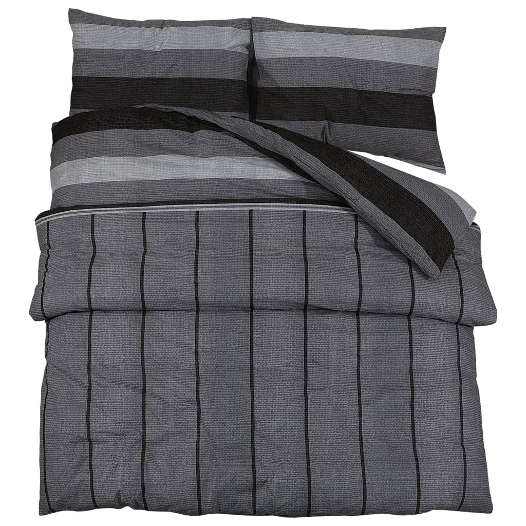 Set Copripiumino Grigio Scuro 135x200 cm in Cotone - homemem39