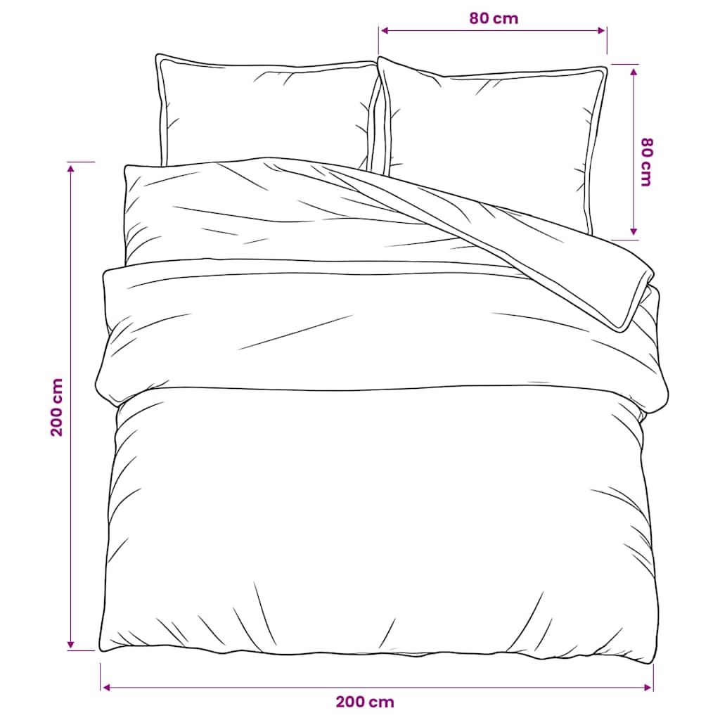Set Copripiumino Grigio 200x200 cm in Cotone