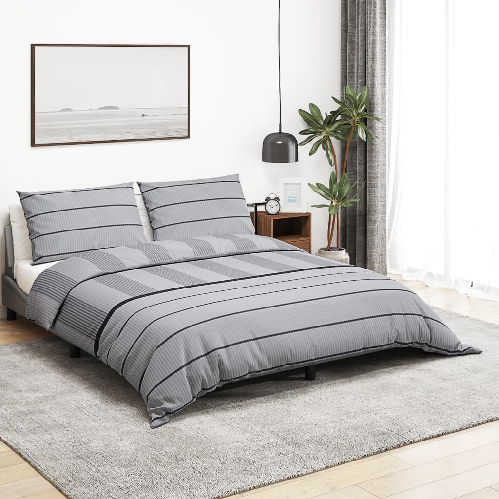 Set Copripiumino Grigio 200x220 cm in Cotone - homemem39