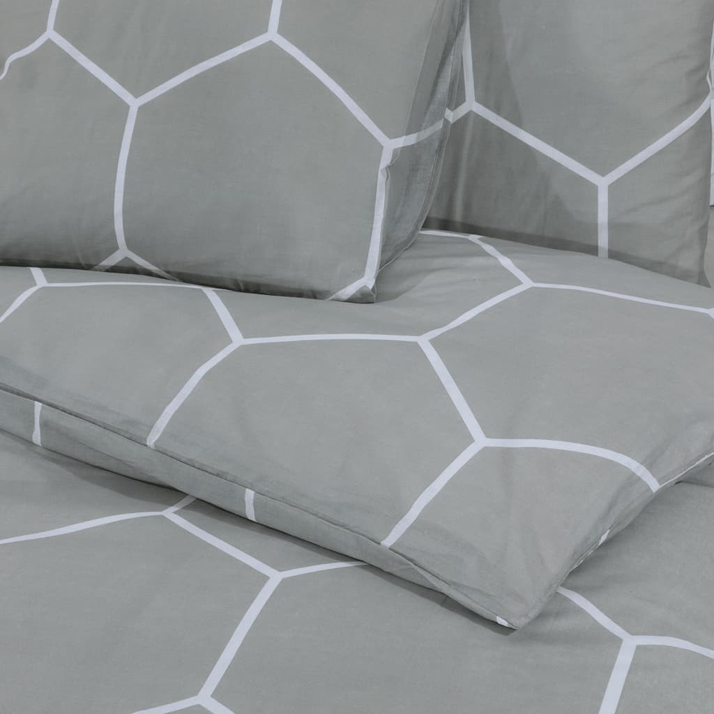 Set Copripiumino Grigio 260x240 cm in Cotone - homemem39