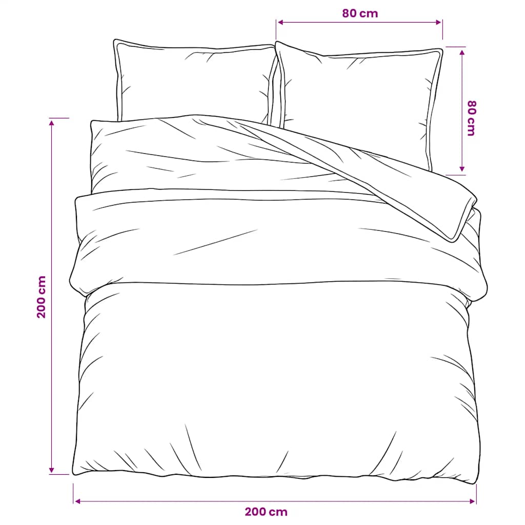 Set Copripiumino Grigio 200x200 cm in Cotone