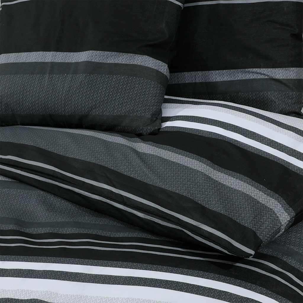 Set Copripiumino Nero e Bianco 220x240 cm in Cotone | homemem39