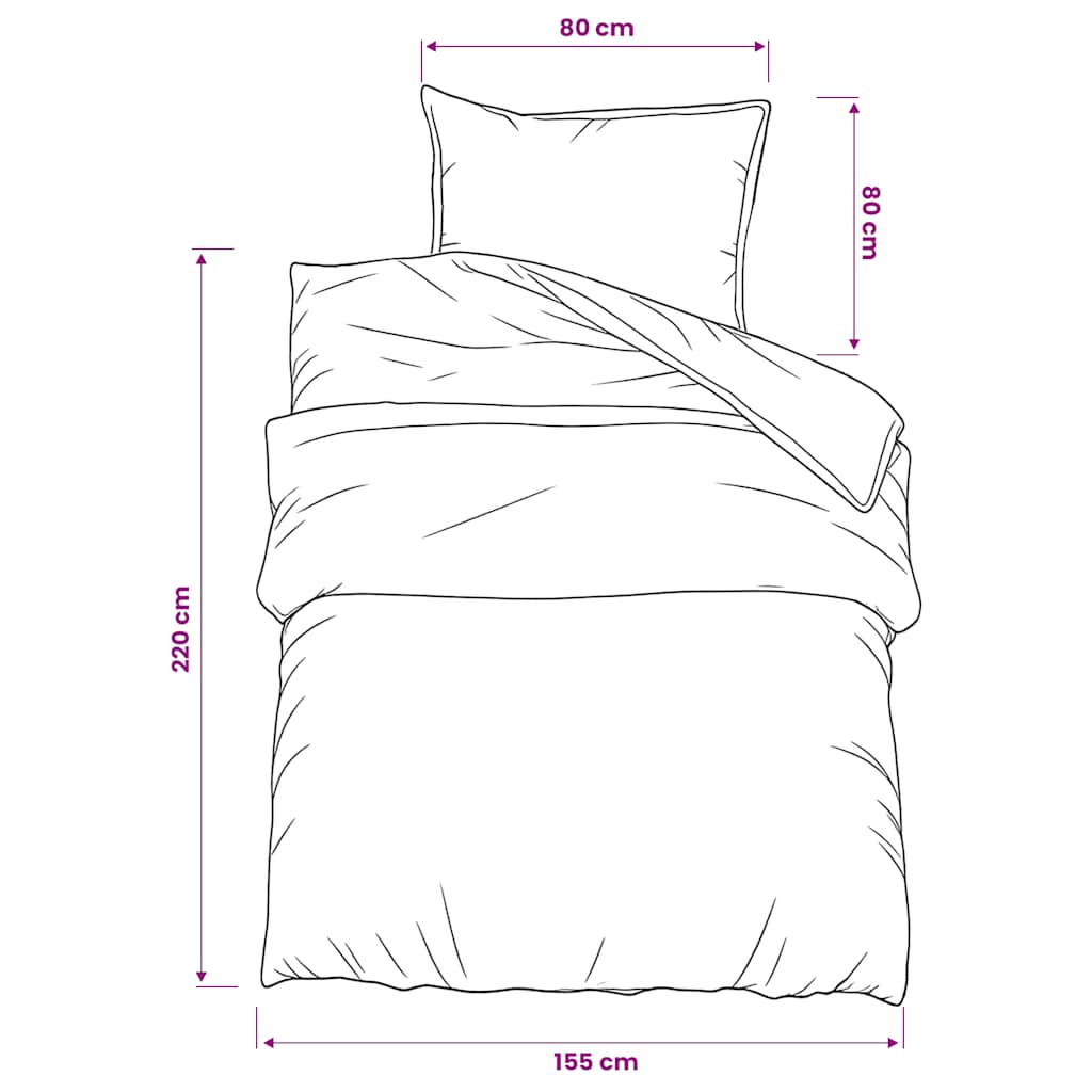 Set Copripiumino Nero e Bianco 155x220 cm in Cotone | homemem39